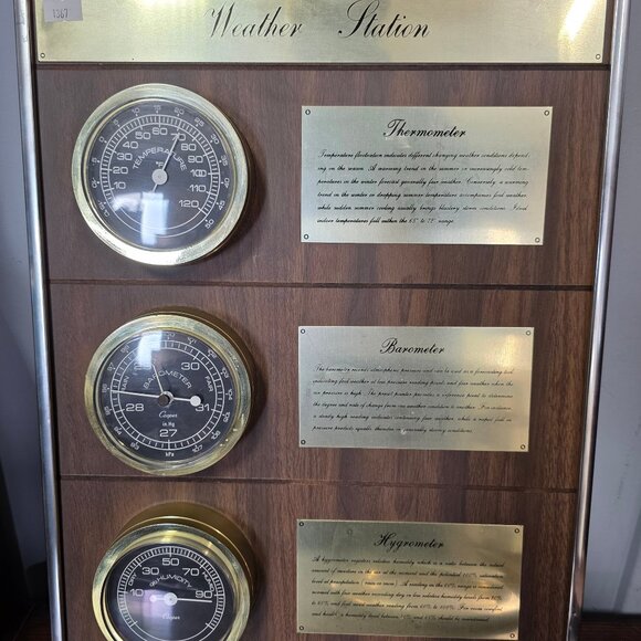 Vintage Cooper Weather Station Temperature Barometer Humidity - Picture 8 of 10